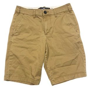 Hollister Flat Front Chino Style Shorts 26” waist 9” long